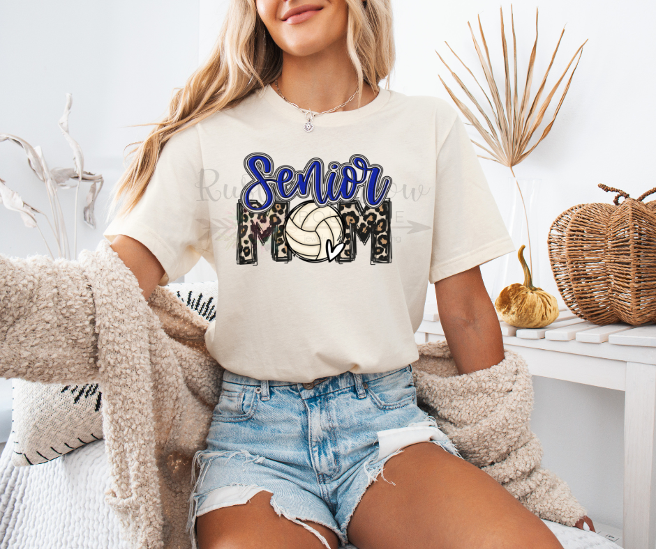 Senior Volleyball Mom Leopard