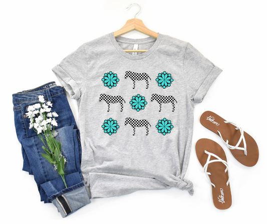 Show Horse and Turquoise Conchos