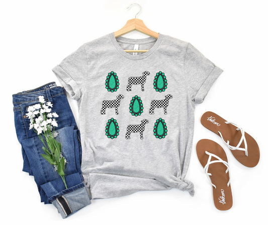 Show Lamb and Turquoise Conchos