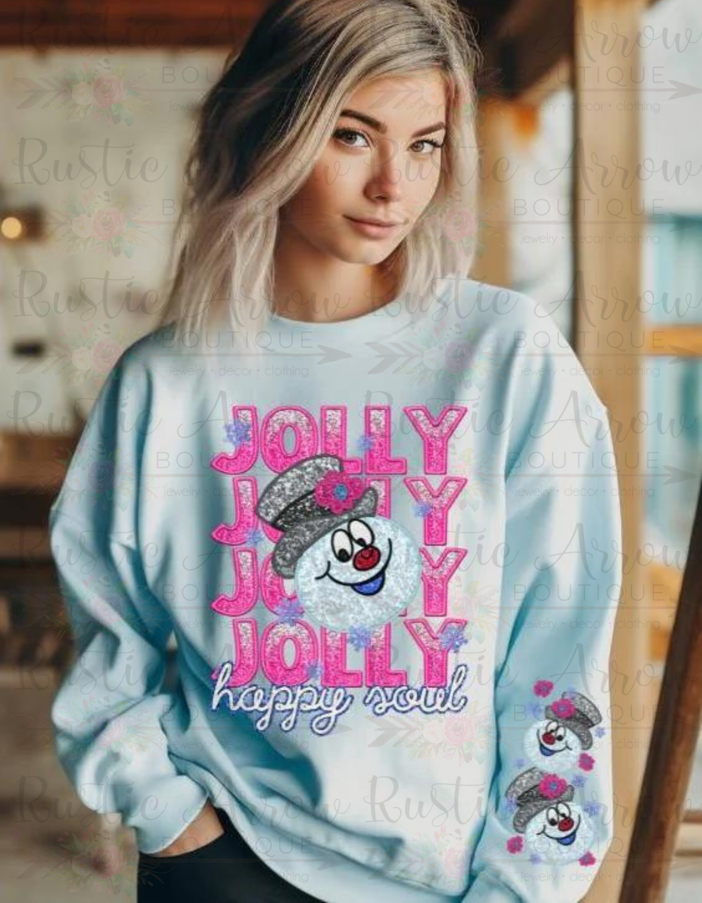 Snowman - Jolly Happy Soul (bling look)-Sweatshirt