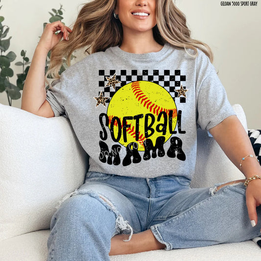 Softball Mama Checkered