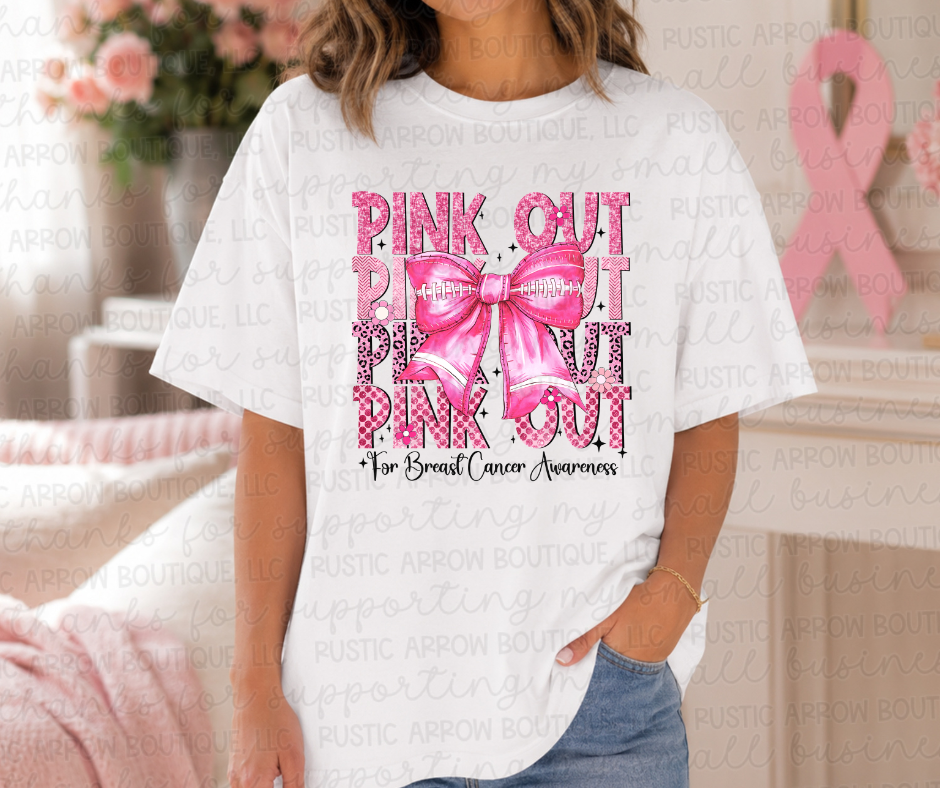 Stacked Pink Out For Breast Cancer Awareness