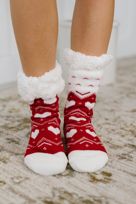 Striding to Christmas Mid Calf Socks