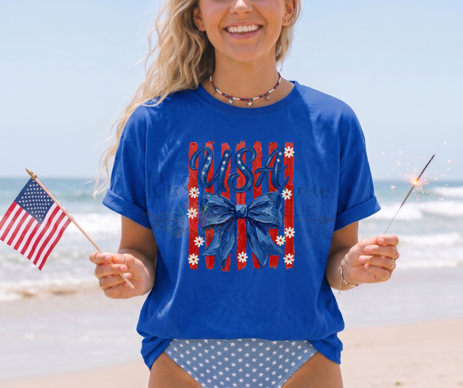 Striped USA Floral
