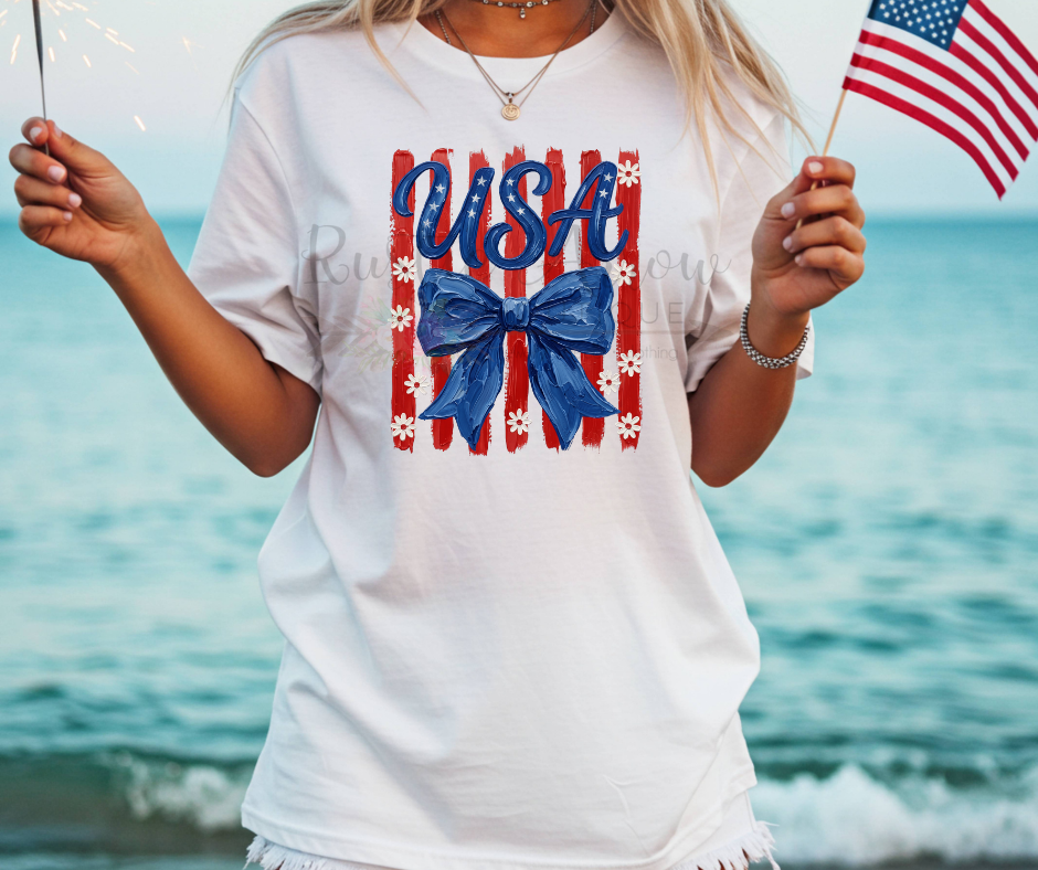 Striped USA Floral