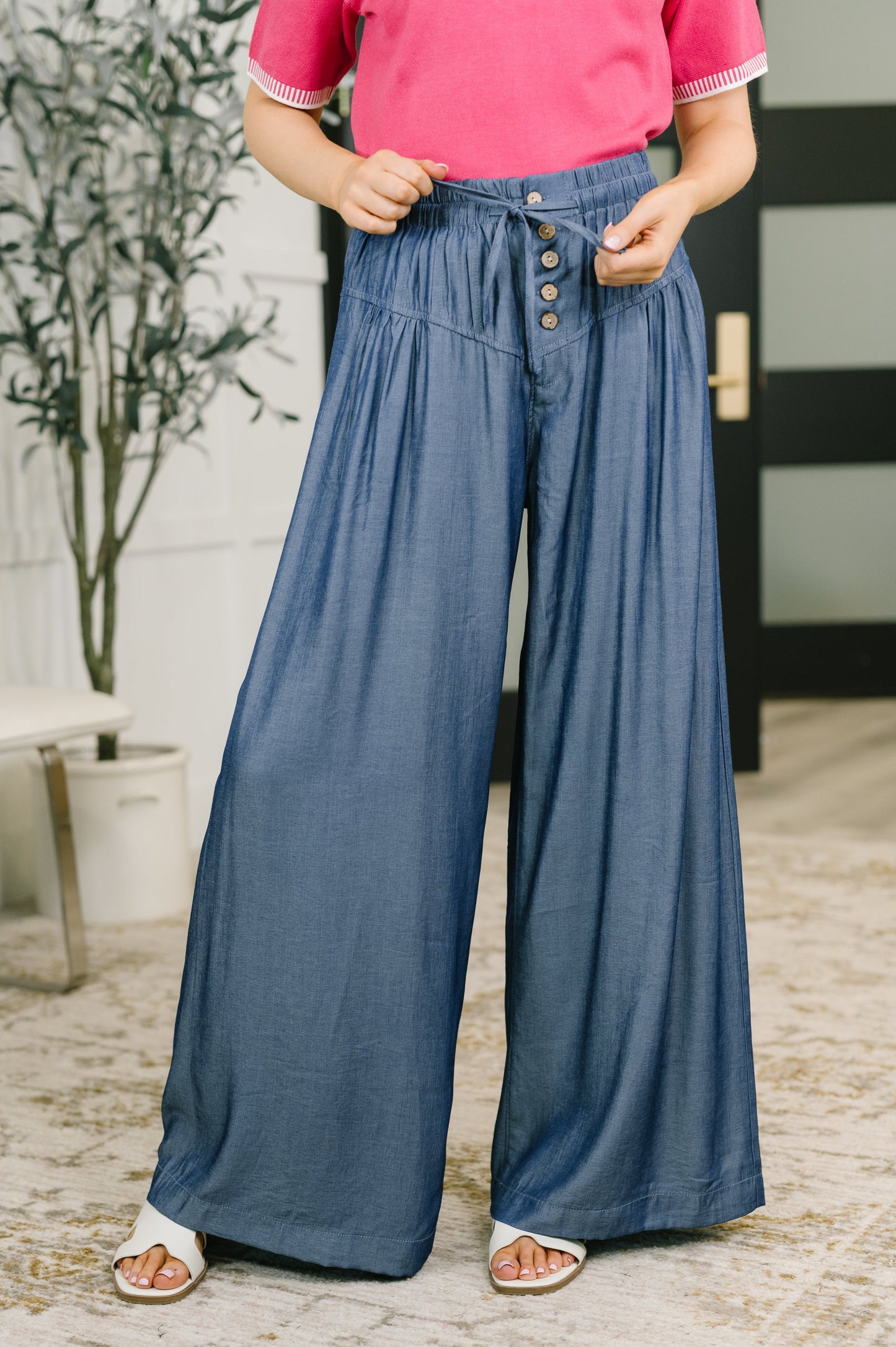 Stroll With a Friend Wide Leg Bottoms