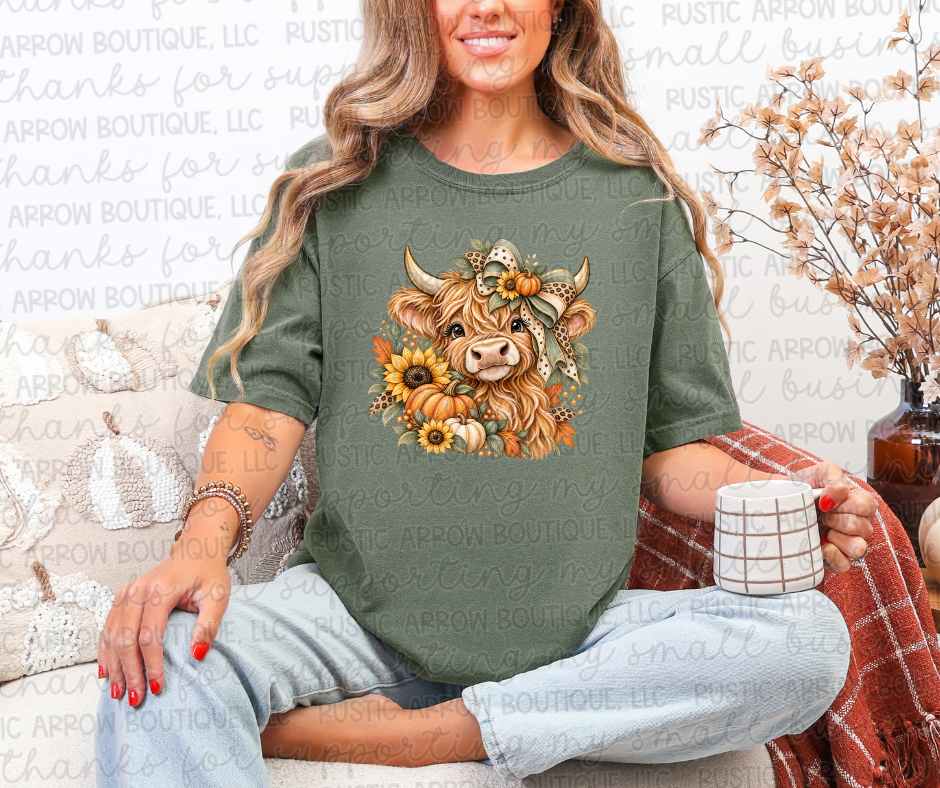 Sweet Fall Highland Cow