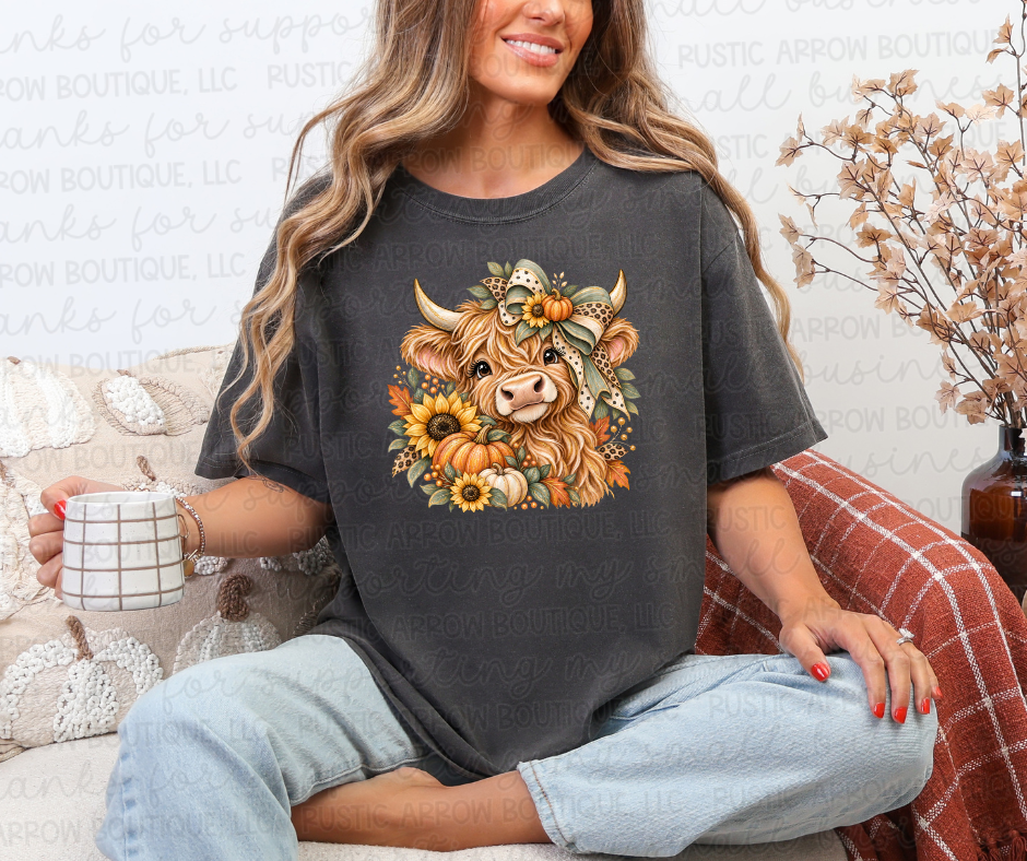 Sweet Fall Highland Cow