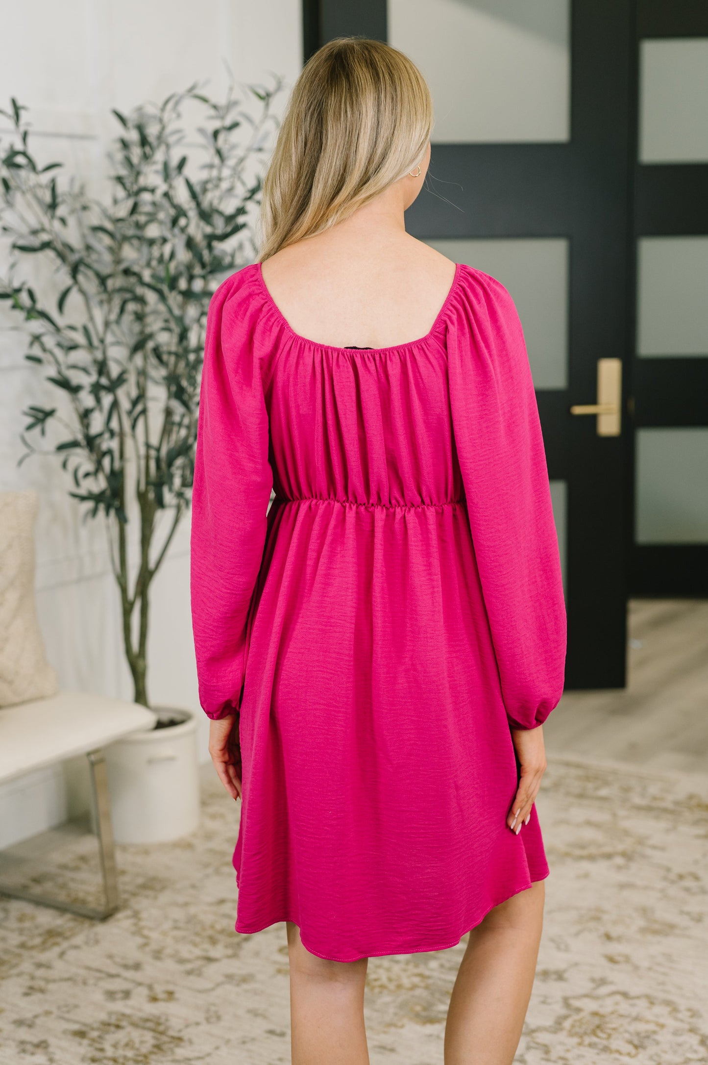 Take Me Out to Dinner Square Neck Dress