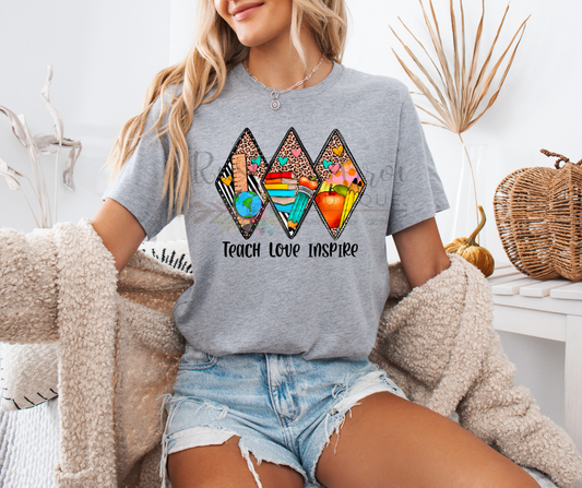 Teach Love Inspire Leopard Diamonds