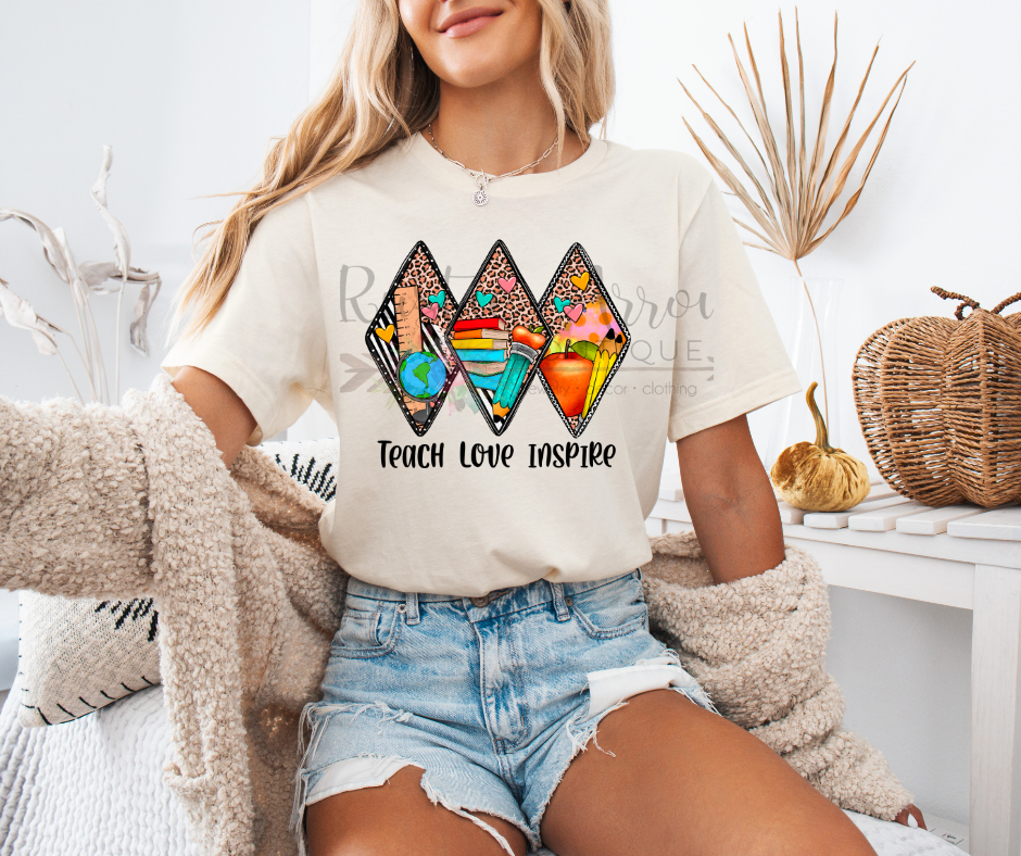 Teach Love Inspire Leopard Diamonds