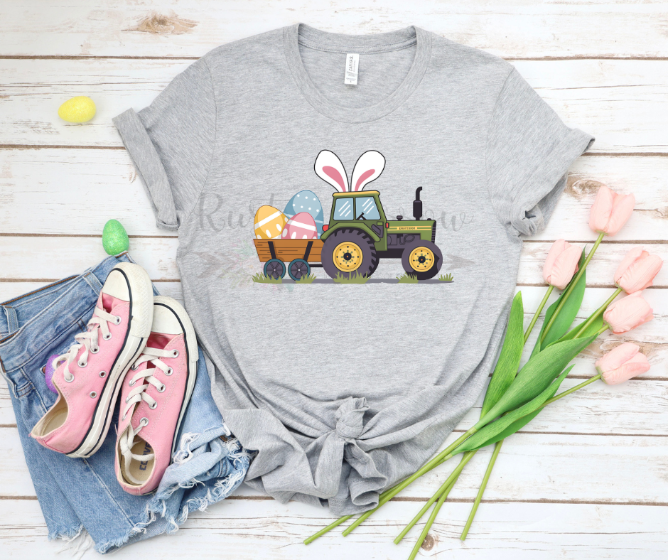 Tractor with Easter Eggs