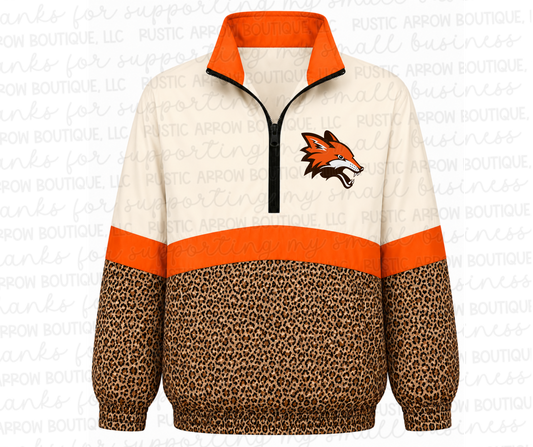 Pre-Order-Fort Sumner Orange with Biege Top and Brown Leopard