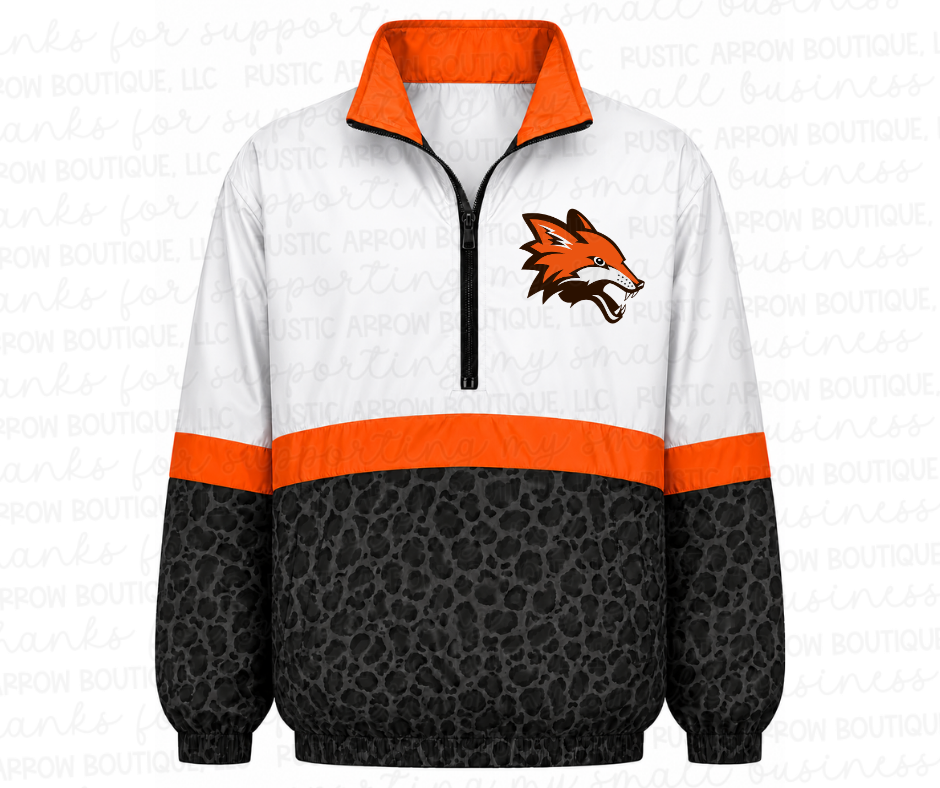 Pre-Order-Fort Sumner Orange with White Top and Black Leopard
