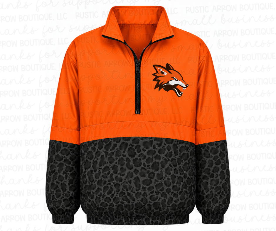 Pre-Order-Fort Sumner Orange Top and Brown Leopard
