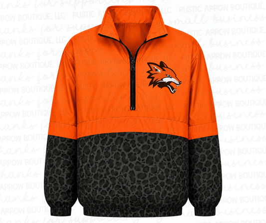 Pre-Order-Fort Sumner Orange Top and Brown Leopard