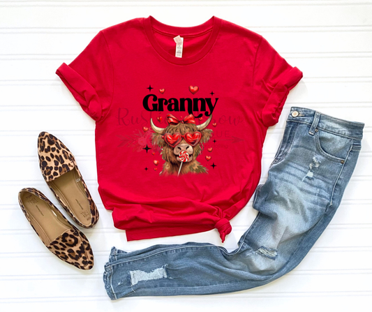 Valentines Highland Cow Granny