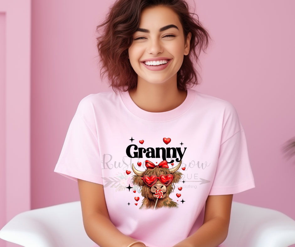 Valentines Highland Cow Granny