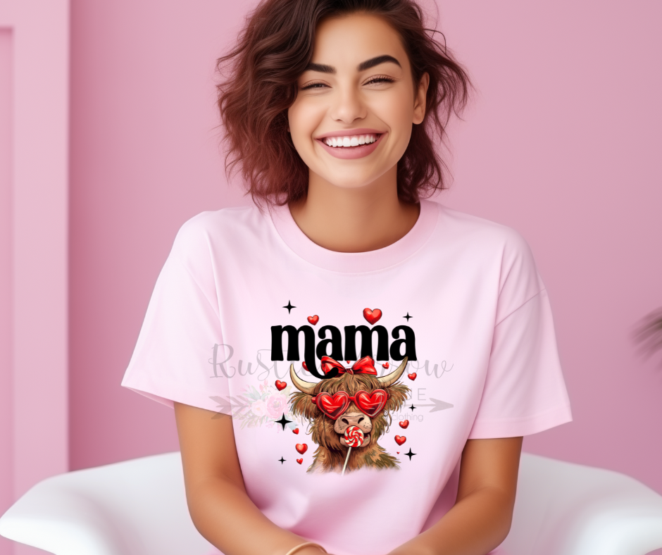 Valentines Highland Cow Mama