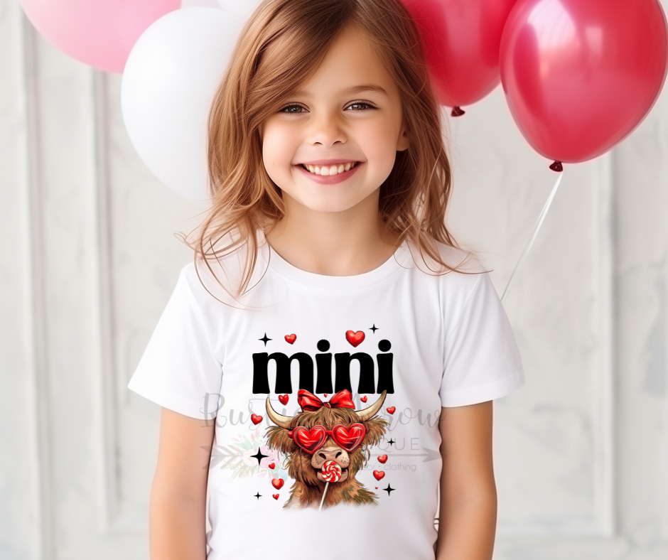 Valentines Highland Cow Mini