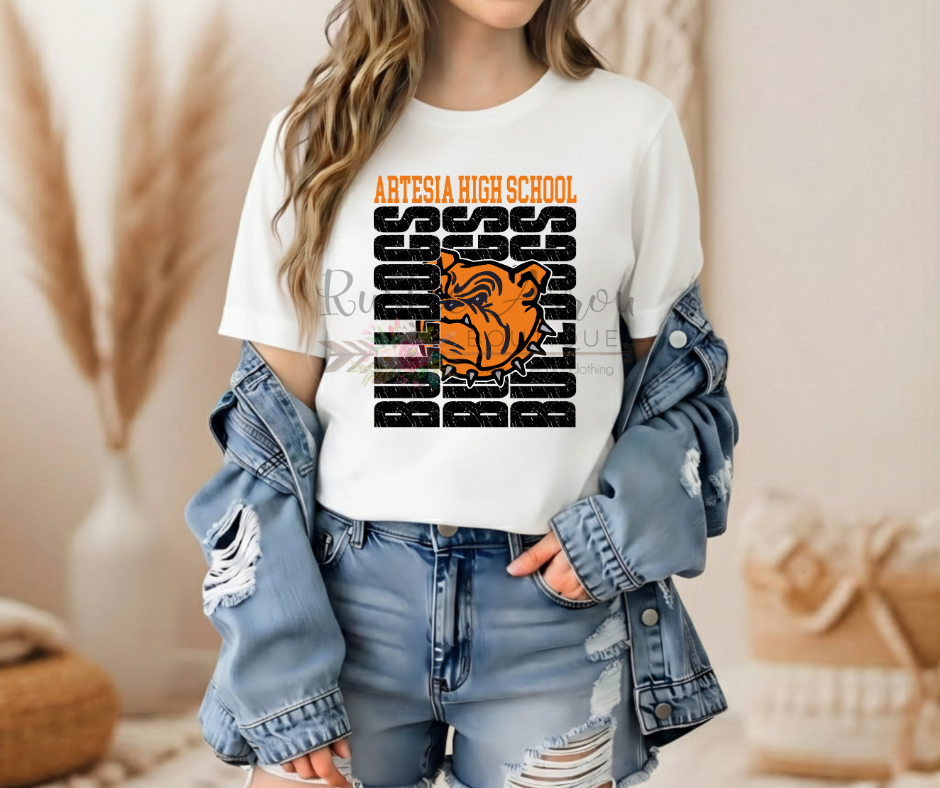 Vintage Grunge Artesia Bulldogs