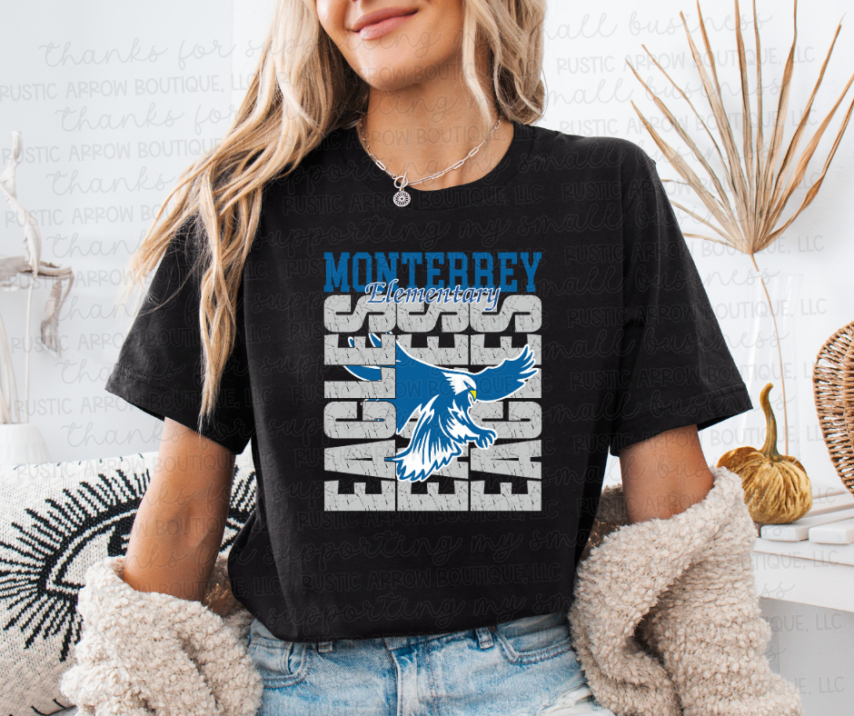 Vintage Grunge Monterrey Elementary Eagles