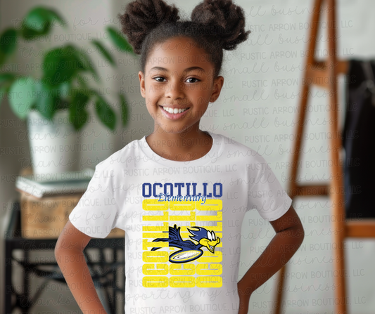 Vintage Grunge Ocotillo Elementary Roadrunners