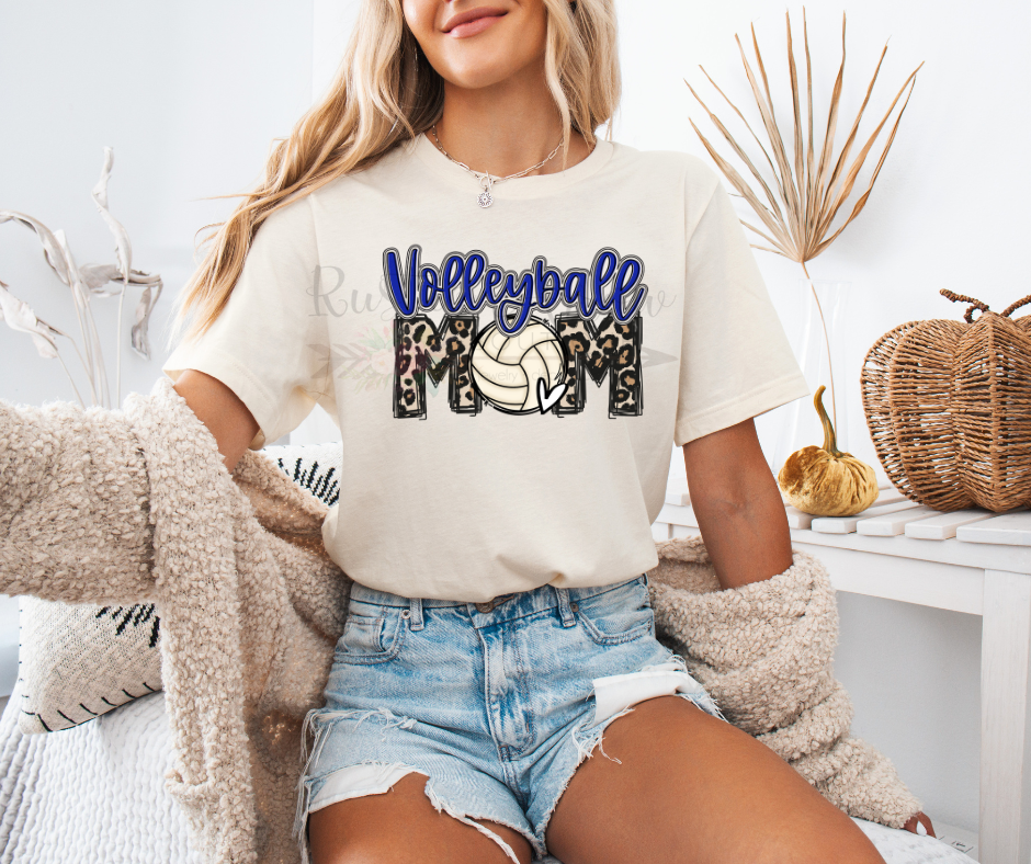 Leopard Volleyball Mama