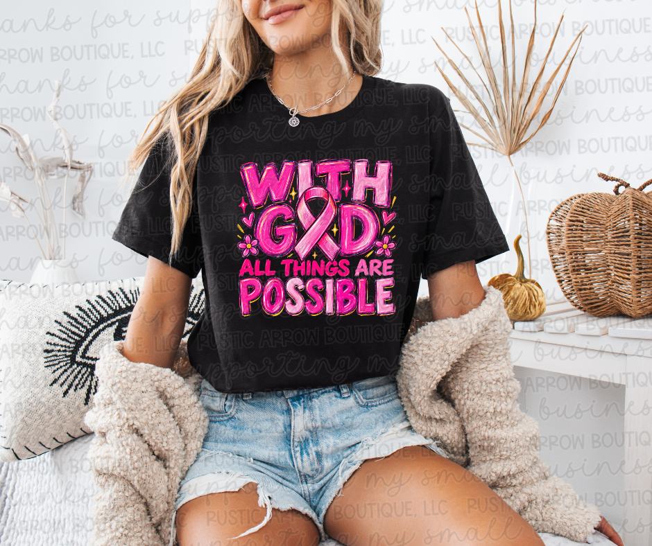 WIth God All Things are Possible Breast Cancer Awareness
