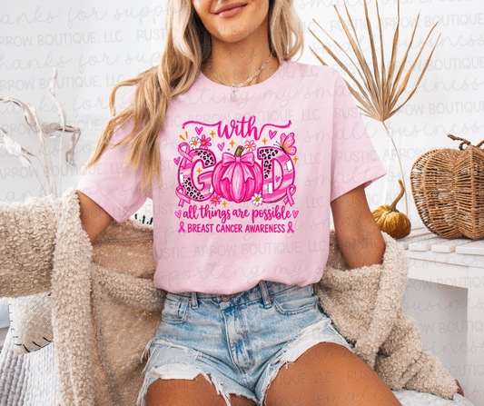 WIth God All Things are Possible Breast Cancer Awareness