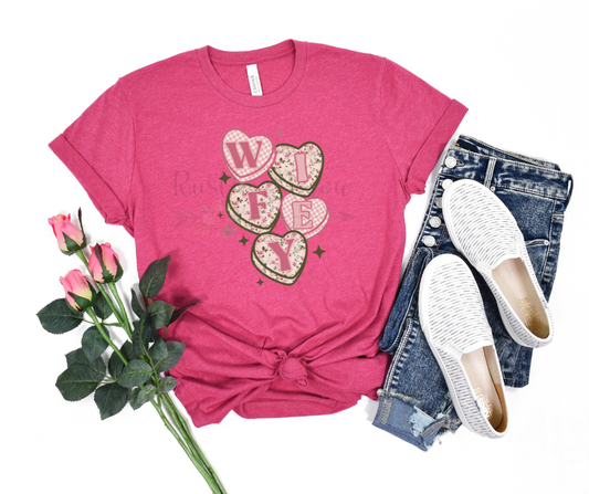 Wifey Floral Candy Hearts