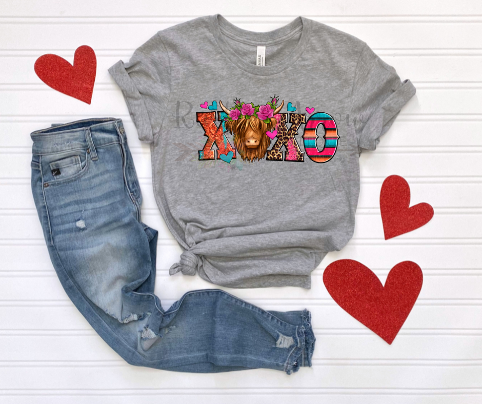 XOXO Valentines Cow