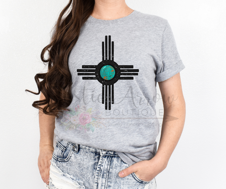 Zia Symbol with Turquoise