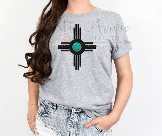 Zia Symbol with Turquoise