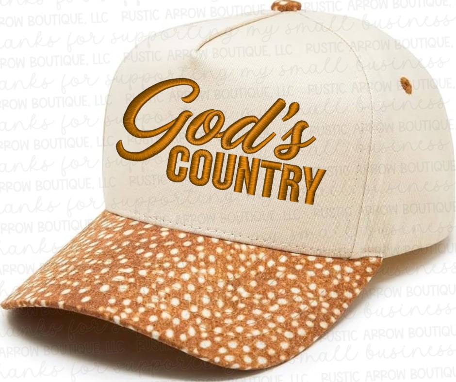 God's Country Embroidered Hat