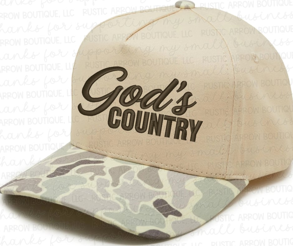 God's Country Embroidered Hat