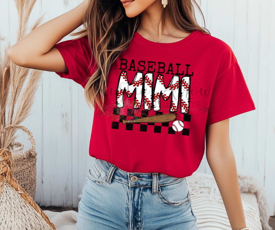 Baseball Mimi Checkered