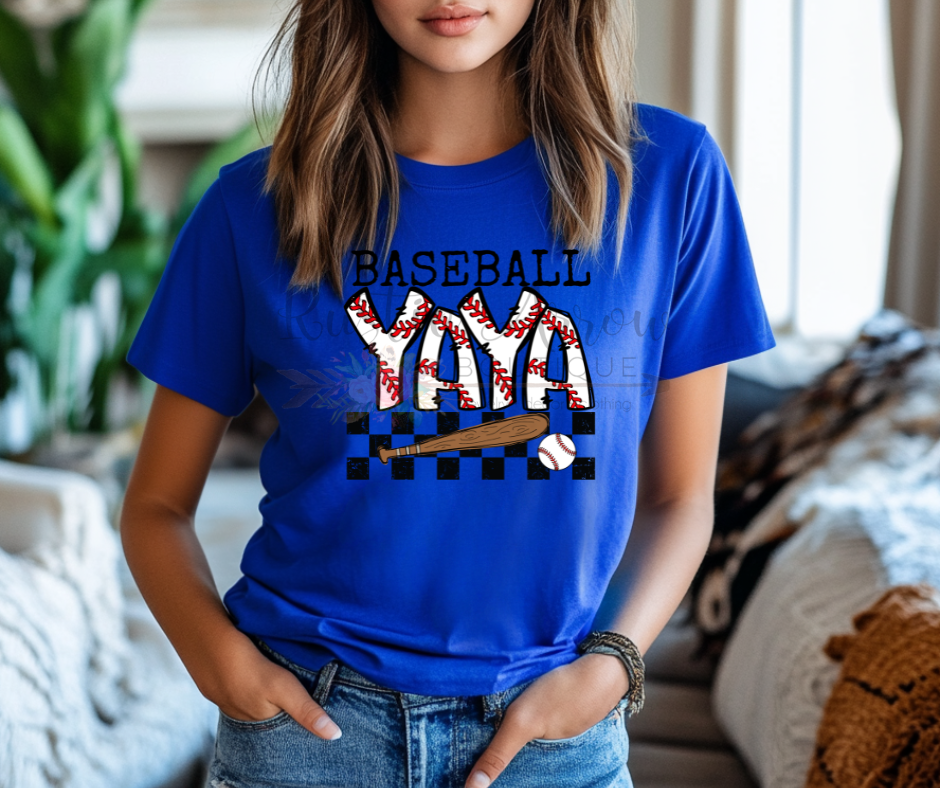 Baseball Yaya Checkered
