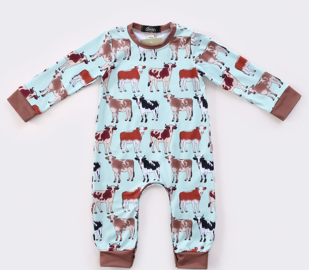 Moo Cow Boy Romper