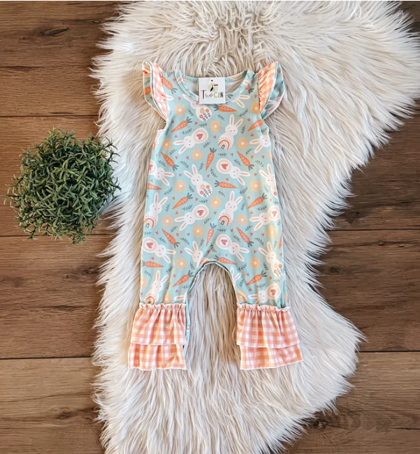 Bunnies & Carrots Infant Romper by TwoCan