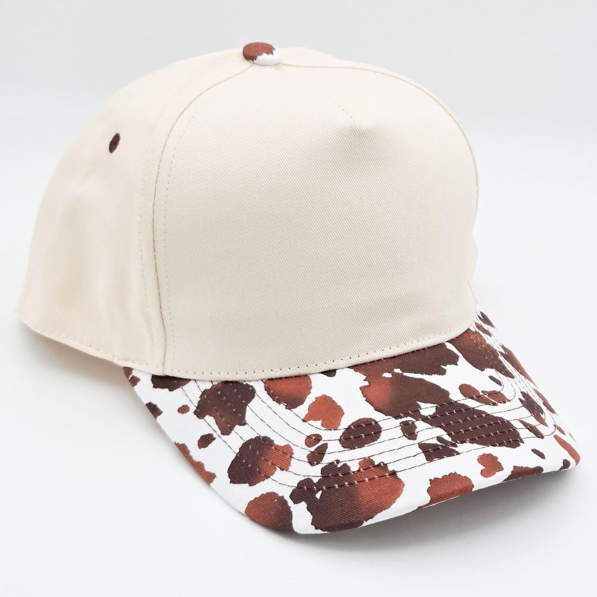 Cow Print Brim Baseball Cap
