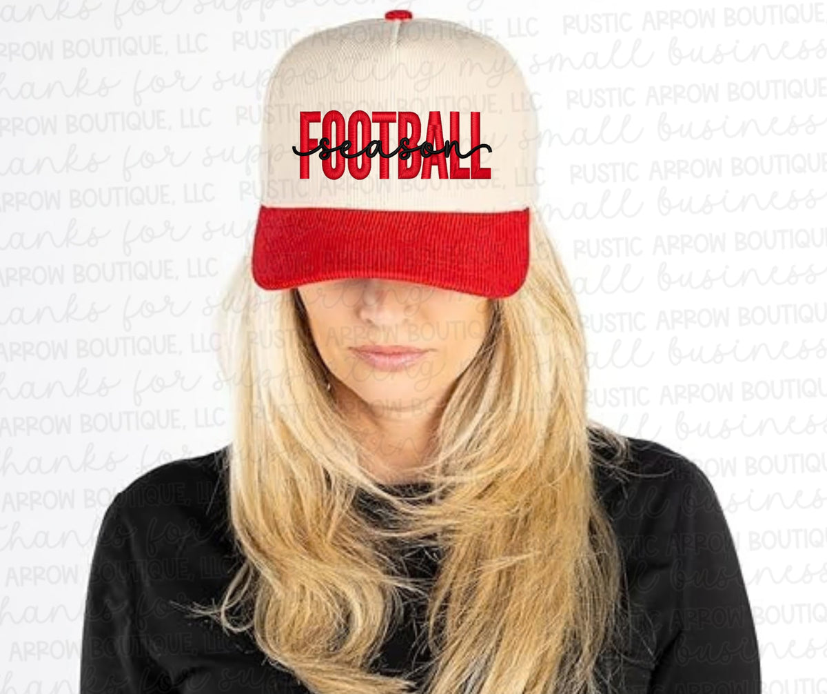 Football Season Embroidered Hat