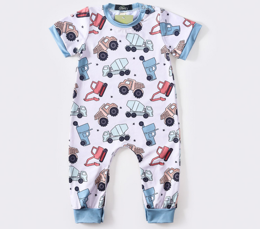 Dump Truck Boy Romper