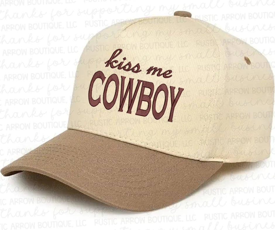 Kiss me Cowboy Embroidered Hat