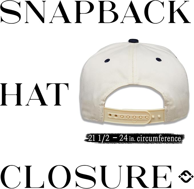 2-Tone Blank Snapback Hat - Black/Beige