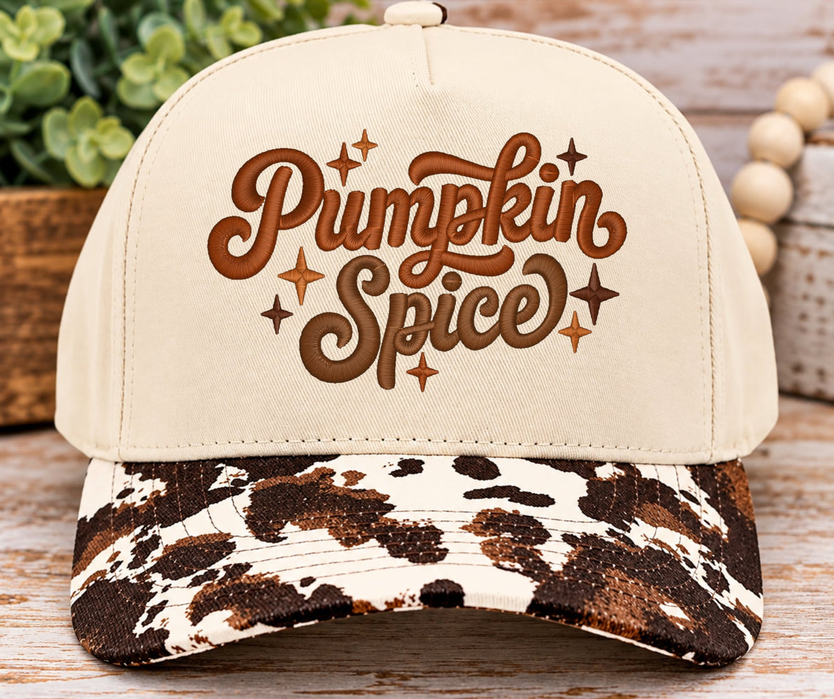 Pumpkin Spice Embroidered Hat