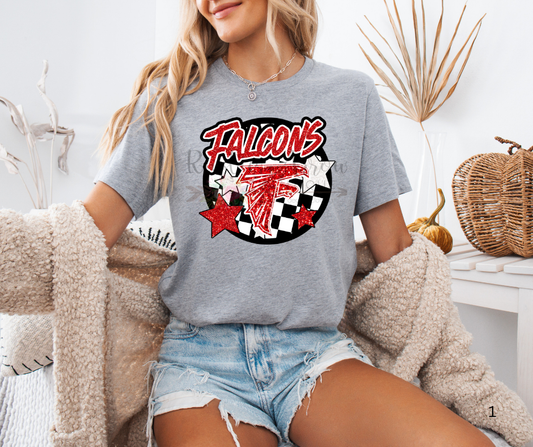 Falcons Checkered Circle