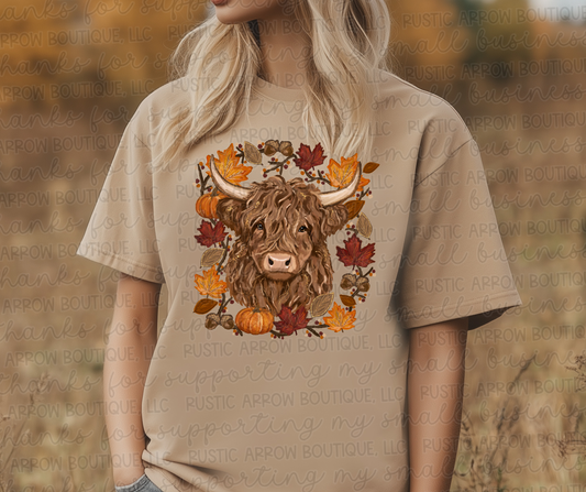 Fall Highland Cow