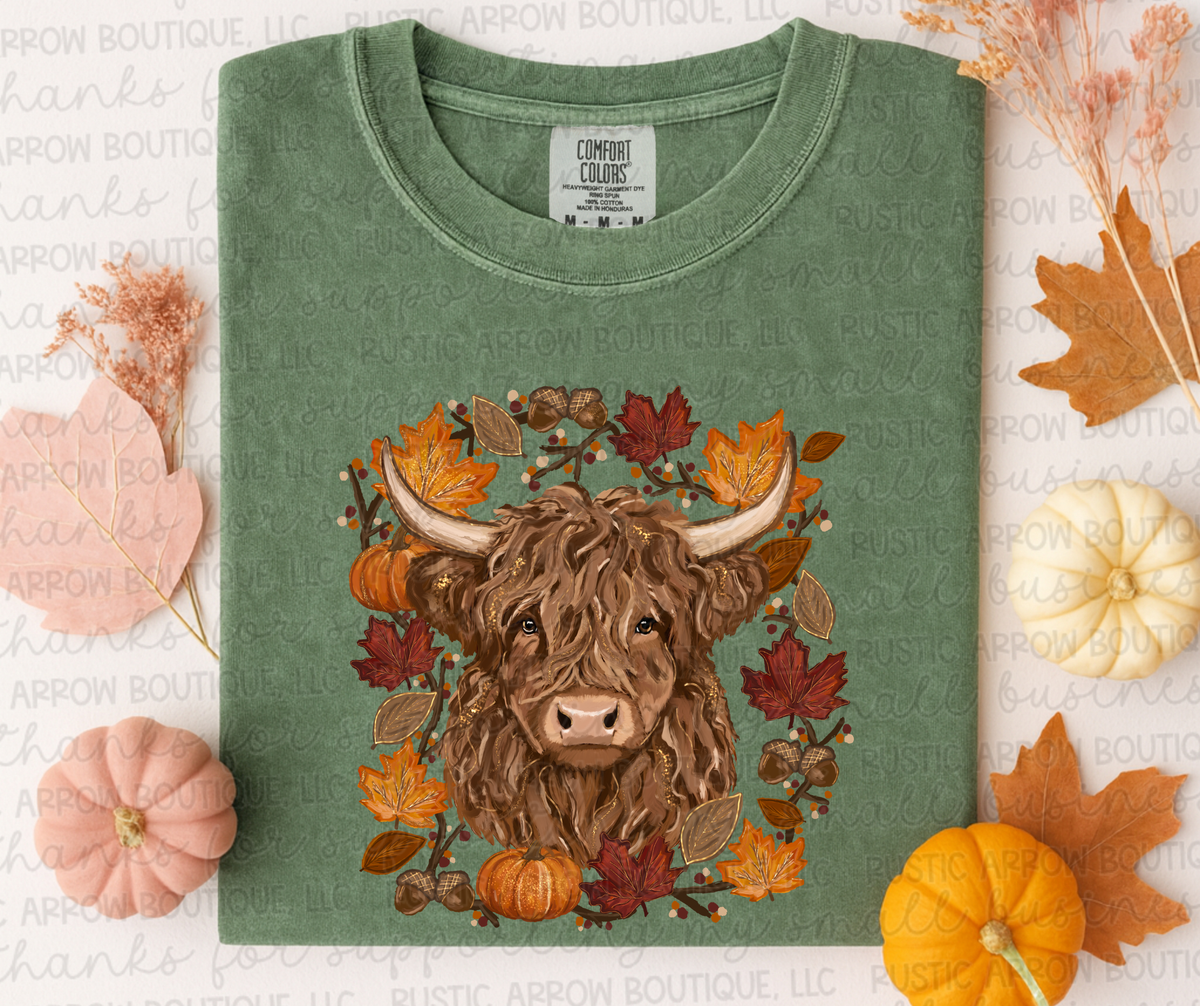 Fall Highland Cow