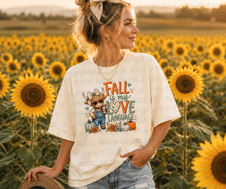 Fall is my Love Language Cow